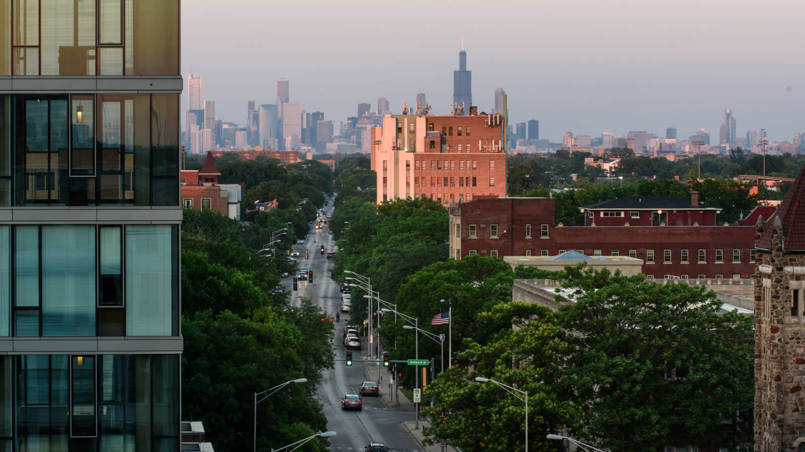 View of Chicago from 1010 Lake Street, Oak Park, IL