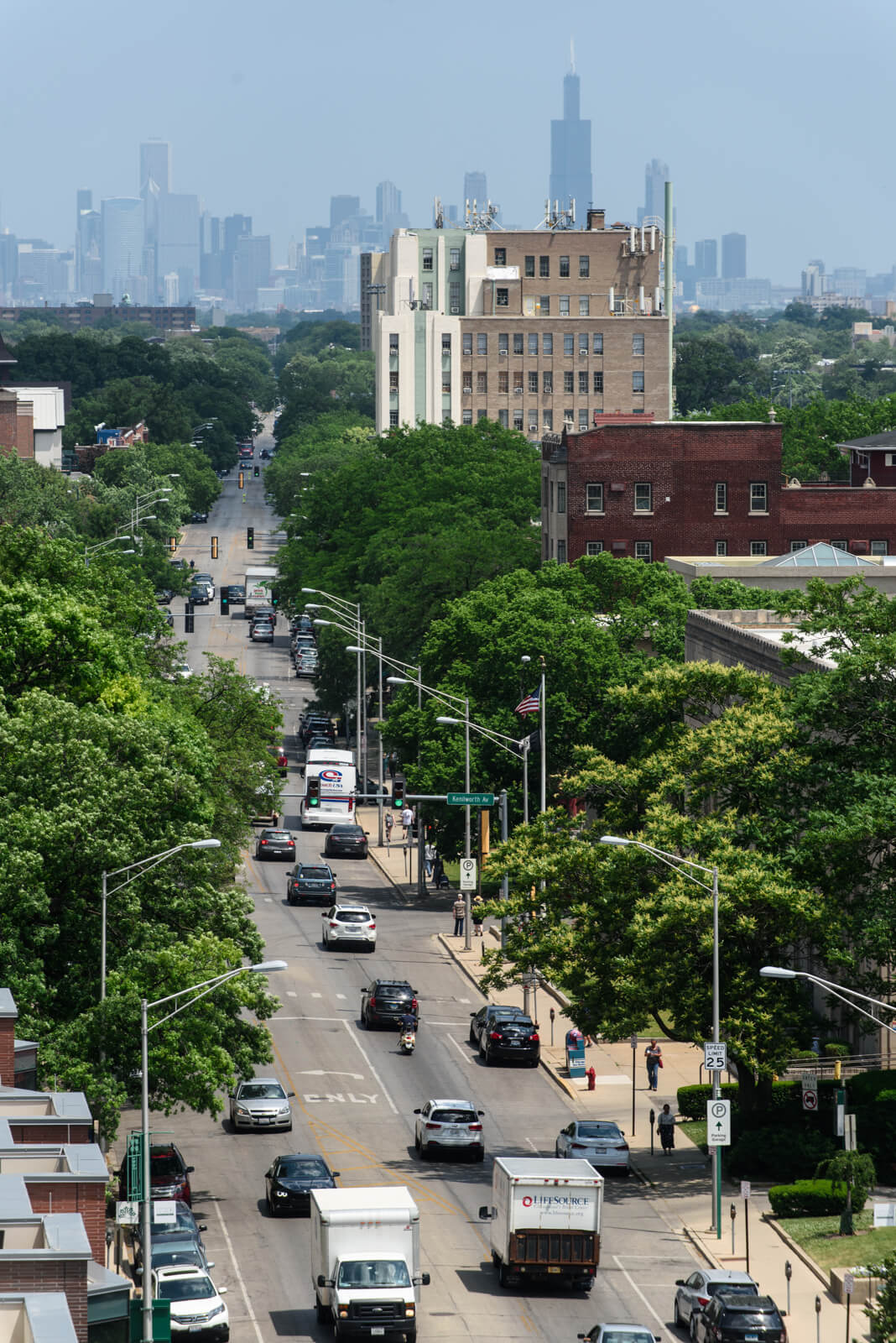 View of Downtown Chicago from 1010 Lake Street, Oak Park, IL