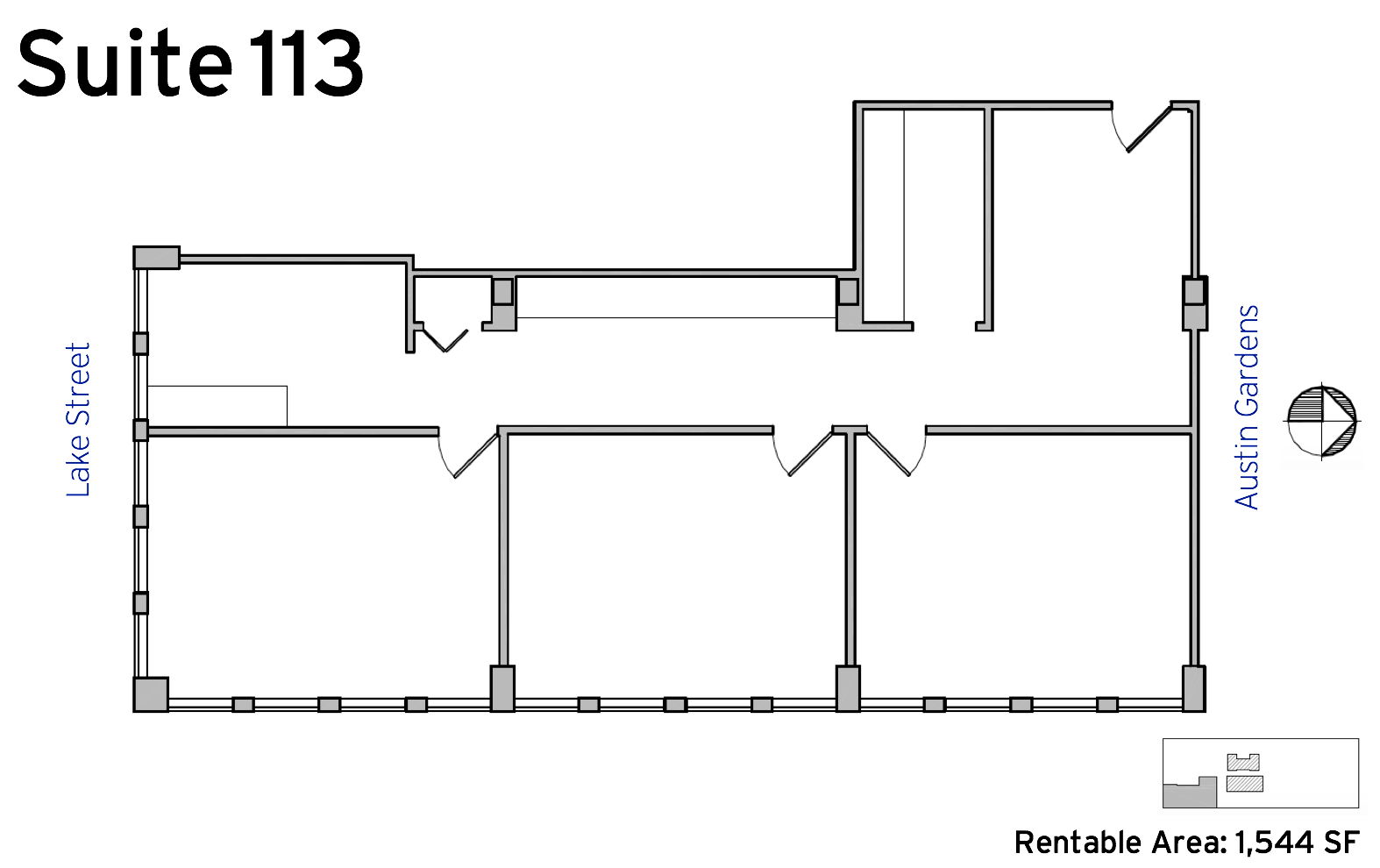 Suite 113 - 1010 Lake Street available office space floor plan